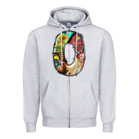 Heather Grey farm life alphabet lowercase letters o Zipper Hoodie - BundleAndBundleShop