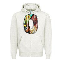 Oatmeal Heather farm life alphabet lowercase letters o Zipper Hoodie - BundleAndBundleShop