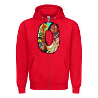 Red farm life alphabet lowercase letters o Zipper Hoodie - BundleAndBundleShop