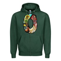 Sports Green farm life alphabet lowercase letters o Zipper Hoodie - BundleAndBundleShop