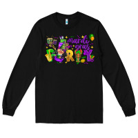 Black mardi gras party Long Sleeve Tee - CowGirlArtShop
