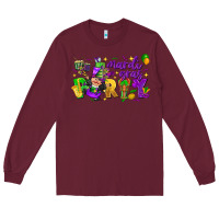 Burgundy mardi gras party Long Sleeve Tee - CowGirlArtShop