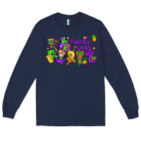 Navy mardi gras party Long Sleeve Tee - CowGirlArtShop