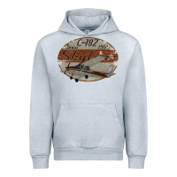 Heather Grey cessna 182 skylane since 1956 retro vintage airplane design Urban Hoodie - tuanDangUi
