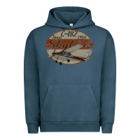 Pigment Midnight Navy cessna 182 skylane since 1956 retro vintage airplane design Urban Hoodie - tuanDangUi