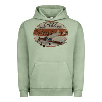 Pigment Oil Green cessna 182 skylane since 1956 retro vintage airplane design Urban Hoodie - tuanDangUi
