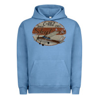 Pigment Pebble Blue cessna 182 skylane since 1956 retro vintage airplane design Urban Hoodie - tuanDangUi
