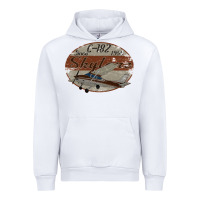 White cessna 182 skylane since 1956 retro vintage airplane design Urban Hoodie - tuanDangUi