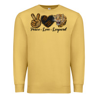 Antique Gold Peace Love Lion Head Premium Sweatshirt - LillyAllenDesigns