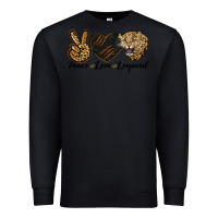 Black Peace Love Lion Head Premium Sweatshirt - LillyAllenDesigns