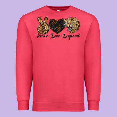 Peace Love Lion Head Premium Sweatshirt Designed By Lillyallendesigns