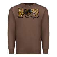Chestnut Peace Love Lion Head Premium Sweatshirt - LillyAllenDesigns