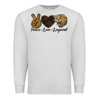 Dove Grey Peace Love Lion Head Premium Sweatshirt - LillyAllenDesigns