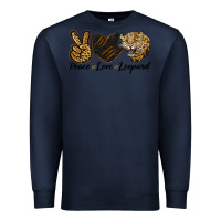 Navy Peace Love Lion Head Premium Sweatshirt - LillyAllenDesigns