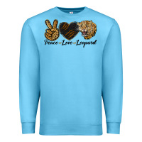 Ocean Blue Peace Love Lion Head Premium Sweatshirt - LillyAllenDesigns