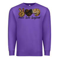 Purple Peace Love Lion Head Premium Sweatshirt - LillyAllenDesigns