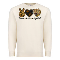 Sandshell Peace Love Lion Head Premium Sweatshirt - LillyAllenDesigns