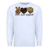 White Peace Love Lion Head Premium Sweatshirt - LillyAllenDesigns