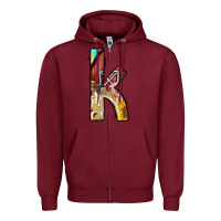 Burgundy farm life alphabet lowercase letters k Zipper Hoodie - BundleAndBundleShop