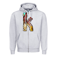 Heather Grey farm life alphabet lowercase letters k Zipper Hoodie - BundleAndBundleShop