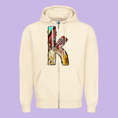 Farm Life Alphabet Lowercase Letters K Zipper Hoodie Designed By Bundleandbundleshop
