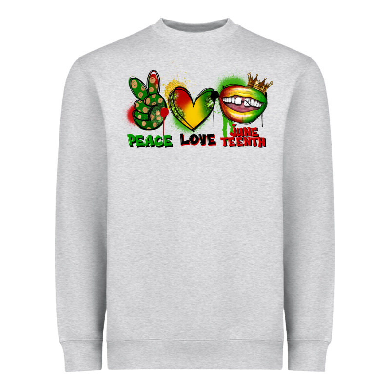 Peace Love Juneteenth Heavyweight Sweatshirt by FaDigitalArtStudio | Teevron