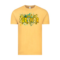 Vintage Mustard I am a survivor yellow ribbon Vintage Tee - NancyCooperArtShop