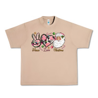 Burro Peace love pink Christmas Urban Heavy Tee - NancyCooperArtShop