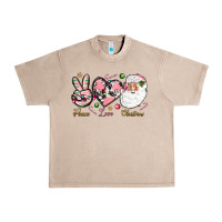 French Oak Peace love pink Christmas Urban Heavy Tee - NancyCooperArtShop