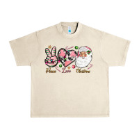 Sandshell Peace love pink Christmas Urban Heavy Tee - NancyCooperArtShop