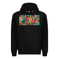 Black american  football with turquoise license plate Premium Hoodie - BundleAndBundleShop