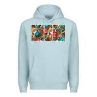 Blue Mist american  football with turquoise license plate Premium Hoodie - BundleAndBundleShop