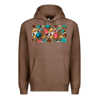 Chestnut american  football with turquoise license plate Premium Hoodie - BundleAndBundleShop