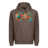 Coffee american  football with turquoise license plate Premium Hoodie - BundleAndBundleShop