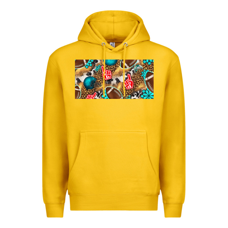 American  Football With Turquoise License Plate Premium Hoodie by BundleAndBundleShop | Teevron
