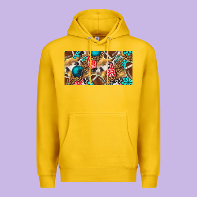 American  Football With Turquoise License Plate Premium Hoodie Designed By Bundleandbundleshop