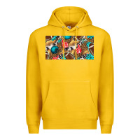Lemon american  football with turquoise license plate Premium Hoodie - BundleAndBundleShop