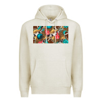 Oatmeal Heather american  football with turquoise license plate Premium Hoodie - BundleAndBundleShop