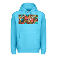 Ocean Blue american  football with turquoise license plate Premium Hoodie - BundleAndBundleShop