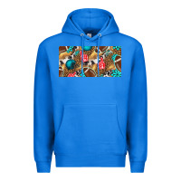 True Royal american  football with turquoise license plate Premium Hoodie - BundleAndBundleShop