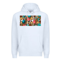 White american  football with turquoise license plate Premium Hoodie - BundleAndBundleShop