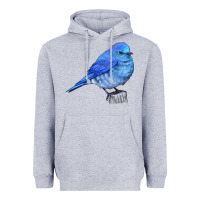 Heather Grey Mountain Bluebird Heavyweight Hoodie - LillyAllenDesigns