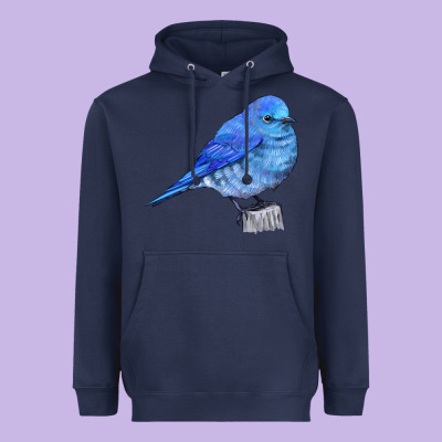 Mountain Bluebird Heavyweight Hoodie Designed By Lillyallendesigns