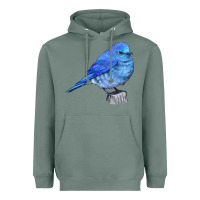 Sage Mountain Bluebird Heavyweight Hoodie - LillyAllenDesigns