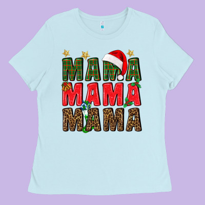 Christmas Mama Ladies Tee Designed By Bundleandbundleshop