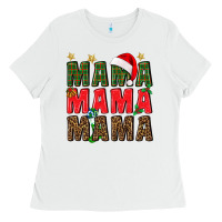 White Christmas Mama Ladies Tee - BundleAndBundleShop