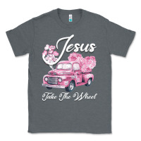 Charcoal Heather Leopard Floral Pink Car Jesus Take The Wheel Classic Tee - Bettercallsaul