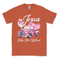 Copper Leopard Floral Pink Car Jesus Take The Wheel Classic Tee - Bettercallsaul