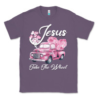 Lavender Leopard Floral Pink Car Jesus Take The Wheel Classic Tee - Bettercallsaul
