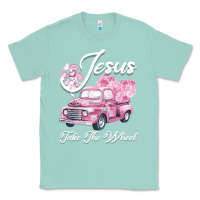 Seafoam Leopard Floral Pink Car Jesus Take The Wheel Classic Tee - Bettercallsaul
